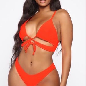 Sunny Side 2 piece bikini- Neon Coral
